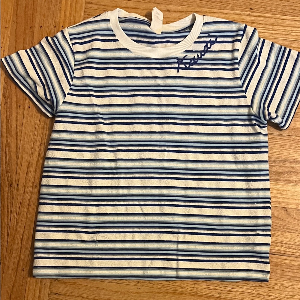 ISMBS Kauai Blue and White Stripe terry cloth tee